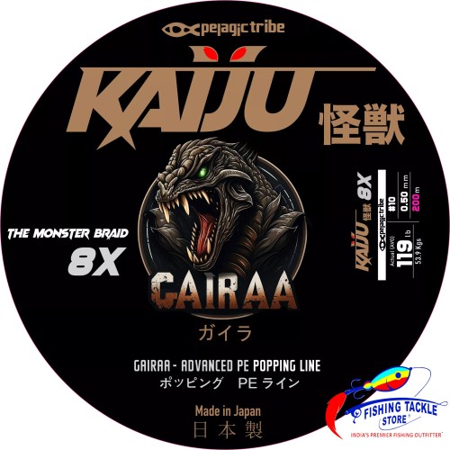 Pelagic Tribe - Kaiju Gairaa - 200 Meters - Popping Line - White - 8X - Japanese Advanced Braid