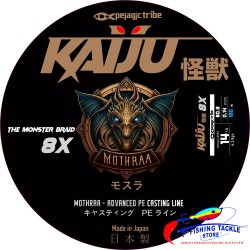 Pelagic Tribe - Kaiju Mothraa - 150 Meters - Casting Line - White - 8X - Japanese Advanced Braid
