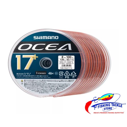 SHIMANO - OCEA 17+ PE - 17 STRAND BRAID - 100 METERS CONNECTED X 12 SPOOLS – MULTICOLOR