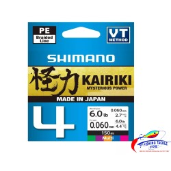 SHIMANO - KAIRIKI 4 PE - 4 STRAND BRAID - 150 METERS – MULTICOLOR