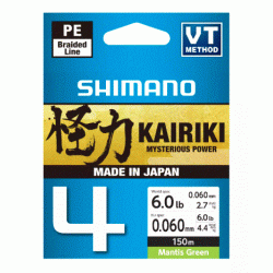 SHIMANO - KAIRIKI 4 PE - 4 STRAND BRAID - 150 METERS – GREEN