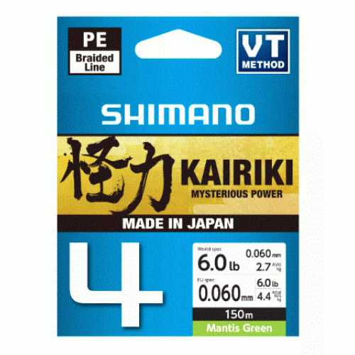 SHIMANO - KAIRIKI 4 PE - 4 STRAND BRAID - 150 METERS – GREEN