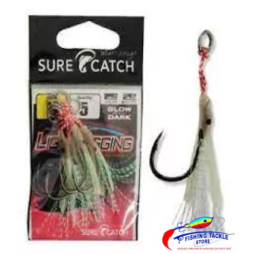 SureCatch - Light Jigging Assist Single with Tensil and Rubber, Size