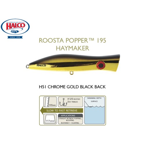 HALCO ROOSTA POPPER 195MM (117 GM)