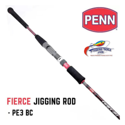 Penn FIERCE 6.3ft JIG Spinning rod FJC632-PE3