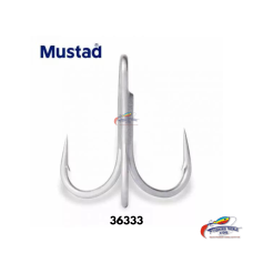 MUSTAD 36333 Hybrid Inline Saltwater Treble Hook 4x Strong Non Ultrapoint - Bulk