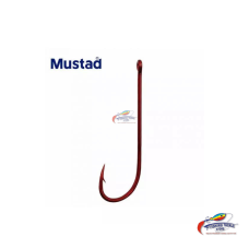 MUSTAD 90234 NP NR Bloodworm Ex Long Shank Red