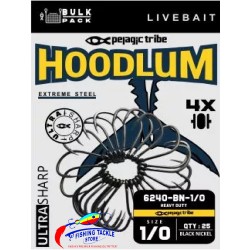 Pelagic Tribe - Hoodlum Hooks - Live Bait - 4X - Extra Strong - Bulk Pack