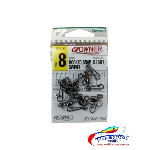 Owner Hooked Snap Swivel 52567 | Size: 3/0-18